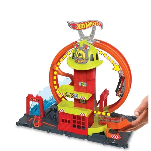 Hot Wheels City tűzoltóállomás játékszett