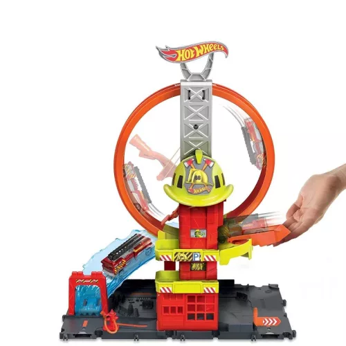 Hot Wheels City tűzoltóállomás játékszett