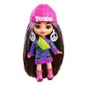 Barbie Extra Mini Minis figura - Fekete hajú baba ufós lila pulcsiban