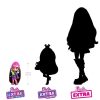 Barbie Extra Mini Minis figura - Fekete hajú baba ufós lila pulcsiban