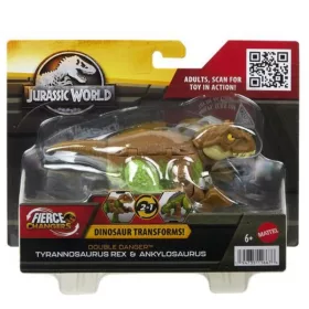 Jurassic World Fierce Changers Tyrannosaurus Rex és Ankylosaurus átalakítható játékfigura