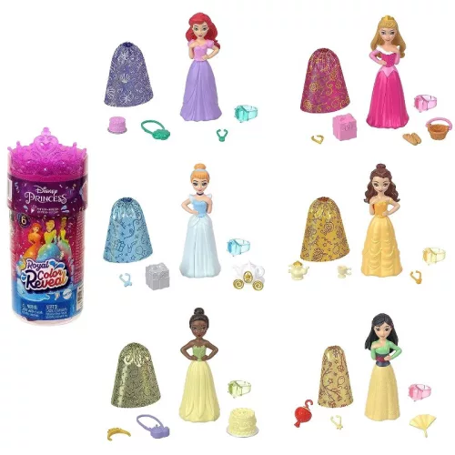 Disney Hercegnők Color Reveal meglepetés mini baba – 2. sorozat