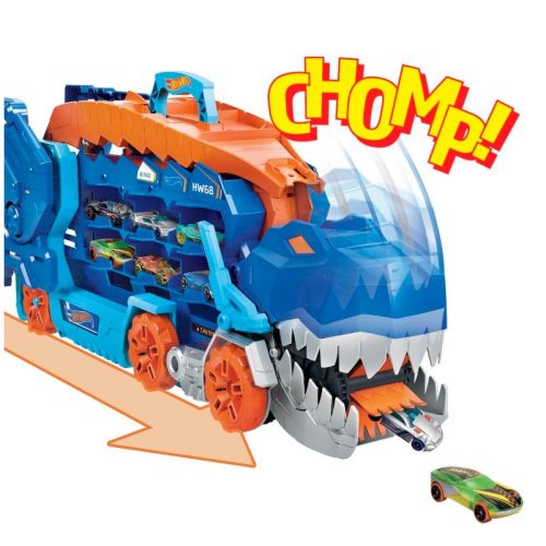 Hot Wheels City Átalakítható Ultimate autószállító T-Rex játékszett