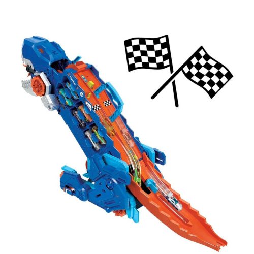 Hot Wheels City Átalakítható Ultimate autószállító T-Rex játékszett