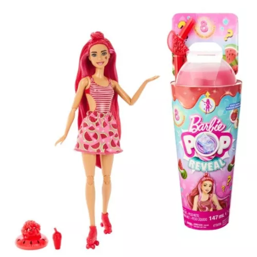 Barbie Slime Reveal Állati buli meglepetés divatbaba – Dinnye illatú