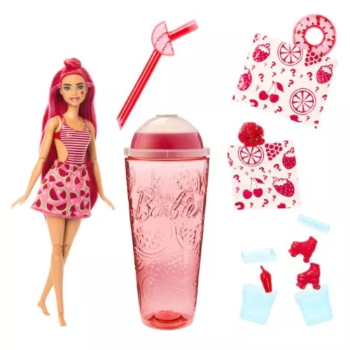 Barbie Slime Reveal Állati buli meglepetés divatbaba – Dinnye illatú