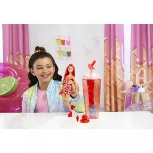 Barbie Slime Reveal Állati buli meglepetés divatbaba – Dinnye illatú