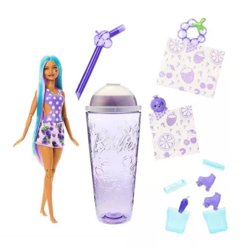 Barbie Slime Reveal Állati buli meglepetés divatbaba – Szőlő illatú