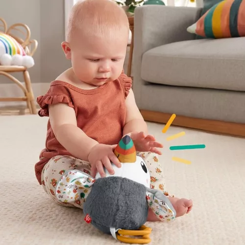 Fisher-Price Kedves repkedő tukán plüss bébijáték