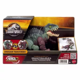 Jurassic World Fierce Changers Giganotosaurus és Nasutoceratops átalakítható játékfigura