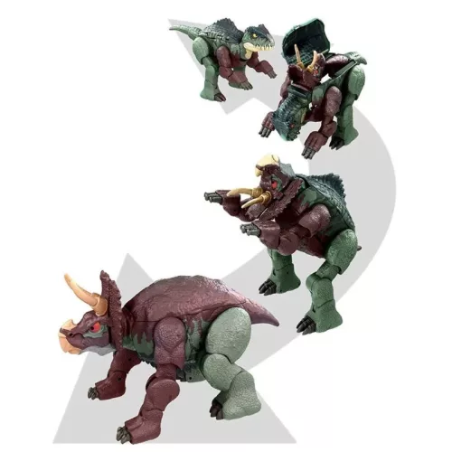 Jurassic World Fierce Changers Giganotosaurus és Nasutoceratops átalakítható játékfigura