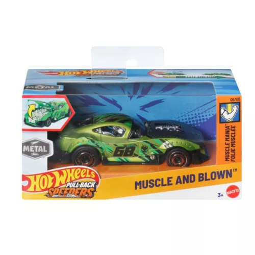 Hot Wheels Felhúzható kisautó - Muscle and Blown