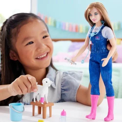 Barbie 65. évfordulós Karrier játékszett – Állatorvos baba