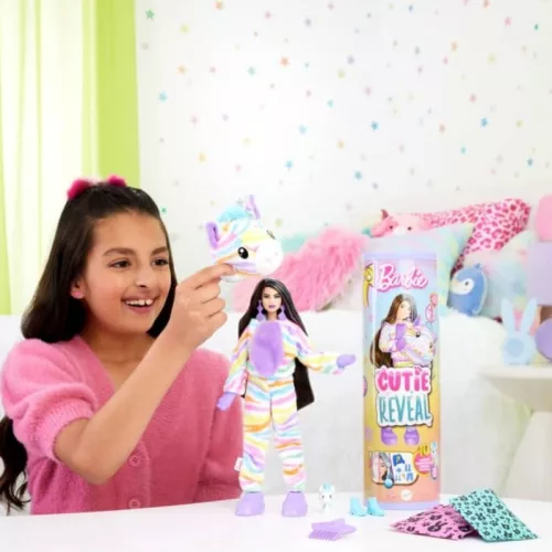 Barbie Cutie Reveal meglepetés divatbaba – Zebra (7. sorozat)