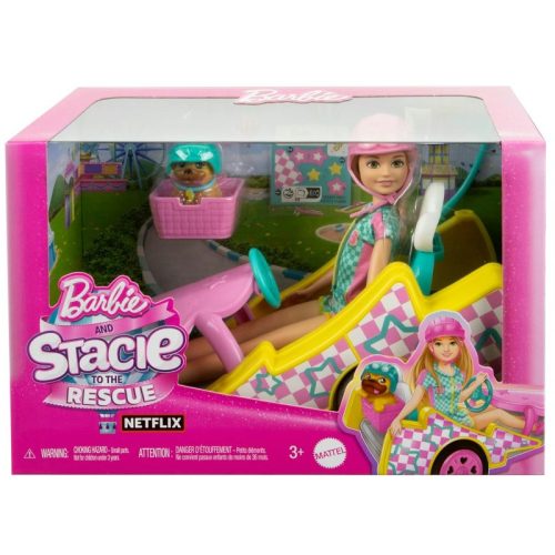 Barbie and Stacie To The Rescue - Go-Kart játékszett babával