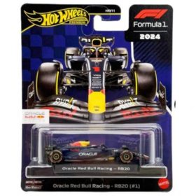 Hot Wheels Premium F1 2024 fém kisautó – Oracle Red Bull Racing RB20 (1:64, sötétkék-piros-sárga)