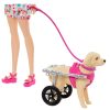 Barbie Gondoskodás játékszett - Kerekesszékes kutyussal