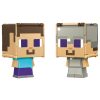 Minecraft 2 az 1-ben Flippin Figs átalakítható figura - Steve és Steve Vaspáncélban