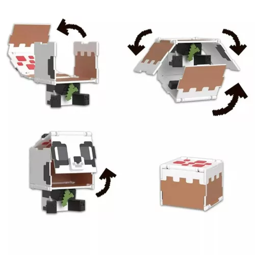 Minecraft 2 az 1-ben Flippin Figs átalakítható játékfigura – Panda és süti
