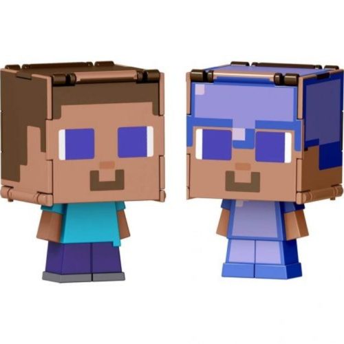 Minecraft 2 az 1-ben Flippin Figs átalakítható figura - Steve Varázspáncélban és Steve