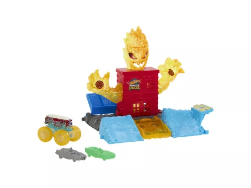 Hot Wheels Monster Trucks Power Smasher Tűzszörny pályaszett