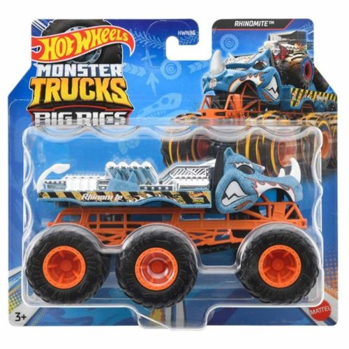 Hot Wheels Monster Trucks - Hatkerekű vontató szörnyjárgány - Rhinomite