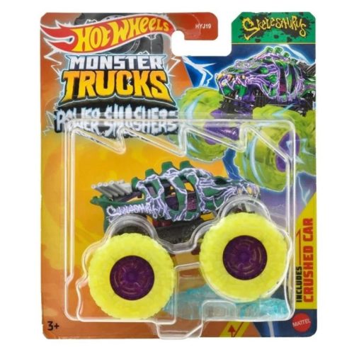 Hot Wheels Monster Trucks Power Smasher kisautó - Skelesaurus