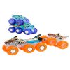 Hot Wheels Monster Trucks Power Smasher hatkerekű vontató szörnyjárgány kisautóval - Big Rig and Truck Multipack