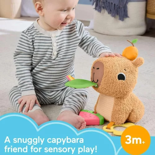 Fisher-Price Sensimals Kapibara plüss készségfejlesztő bébijáték