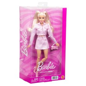 Barbie Deluxe Style baba – rózsaszín csíkos szettben – Barbie