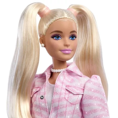 Barbie Deluxe Style baba – rózsaszín csíkos szettben – Barbie
