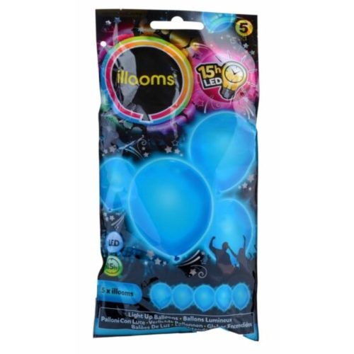Illooms Led-s világító lufi kék színben (5 db)