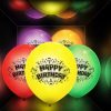 Illooms Led-s világító lufi vegyes színekben - Happy Birthday (5 db)