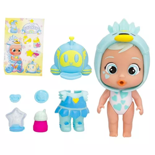Cry Babies Magic Tears - Stars Sidney játékbaba házikóval