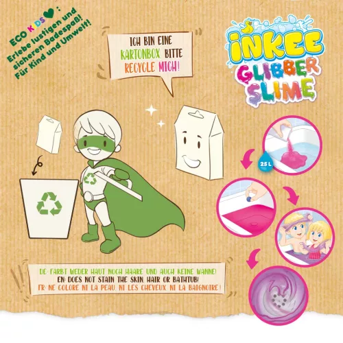 Craze Inkee Vegan Fürdő Slime Galupy Sellő, vattacukor aromájú