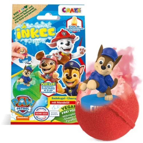 Craze - Inkee Vegán fürdőgolyó Mancs Őrjárat nyomdafigurával (1 db)