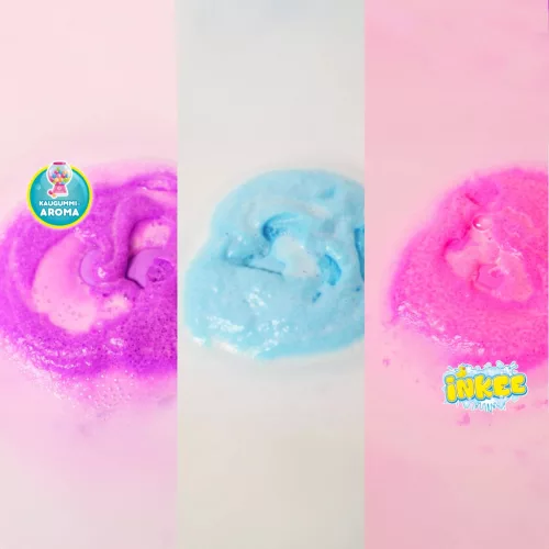 Craze Inkee vegan fürdőbomba flamingó, rágógumi aromájú (3 db)