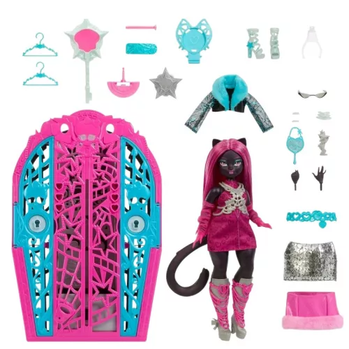 Monster High Szörnyen Jóbarátok Titkai játékszett – Catty Noir
