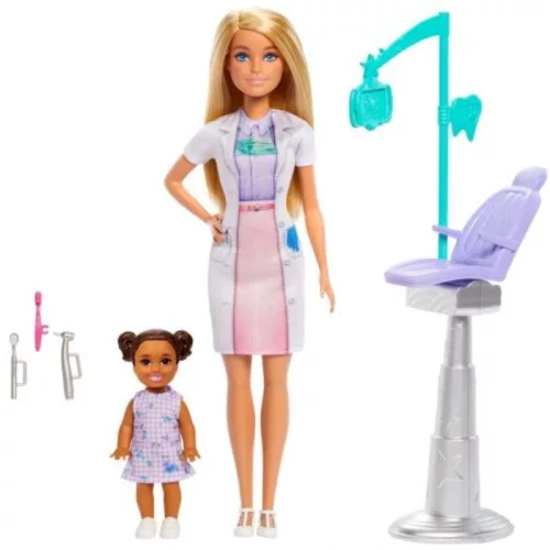 Barbie Karrier játékbaba – Szőke hajú fogorvos baba