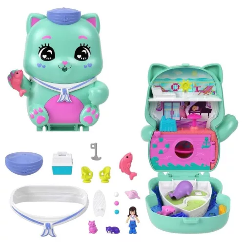 Polly Pocket Hajókázós cicus közepes játékszett