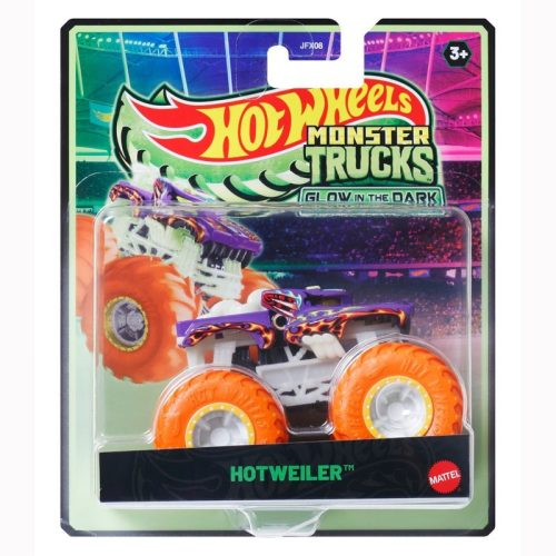 Hot Wheels Monster Trucks Glow in the Dark 1:64 sötétben világító autó - HotWeiler