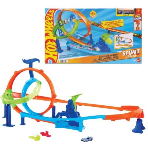 Hot Wheels Stunt Tracks Gyorsindító Ciklon pályaszett