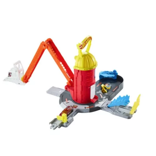 Hot Wheels City Szuper Tűzoltóállomás Mentőakció pályaszett