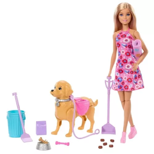 Barbie Family & Friends - Gondos Gazdi játékszett Malibu Barbie babával