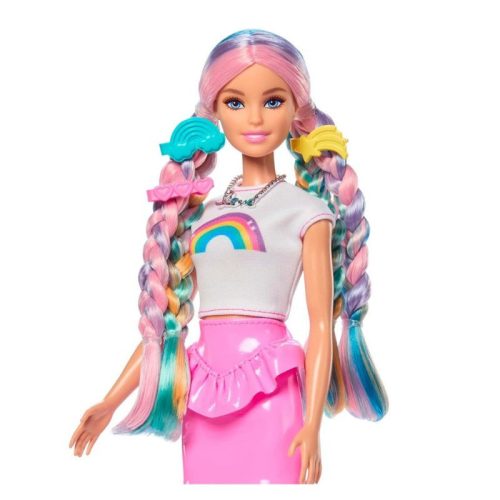 Barbie Tündöklő Szivárványhaj baba