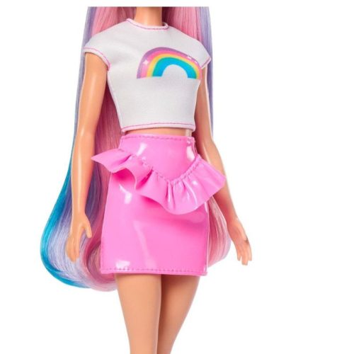 Barbie Tündöklő Szivárványhaj baba