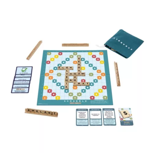 Mattel Scrabble Original és Társas 2 az 1-ben fából