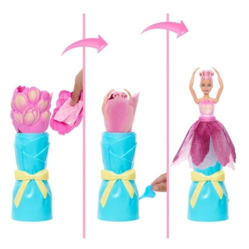 Barbie Petal Pop illatos divatbaba – Rózsaszín Tulipán