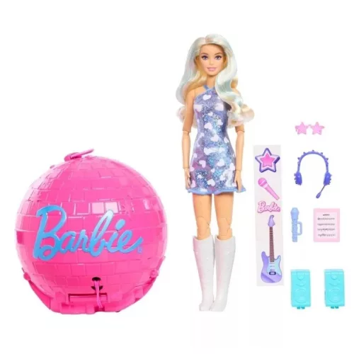 Barbie Roll & Reveal popsztár baba kiegészítőkkel