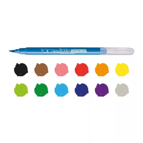 Carioca Acquarell ecsetvégű filctoll készlet (12 db)